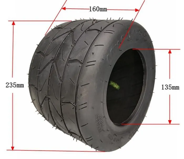 Pneu 10x6.00-5.5 tubeless citycoco (diâmetro interno 13,5cm)
