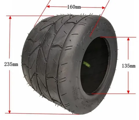 Pneu 10x6.00-5.5 tubeless citycoco (diâmetro interno 13,5cm)
