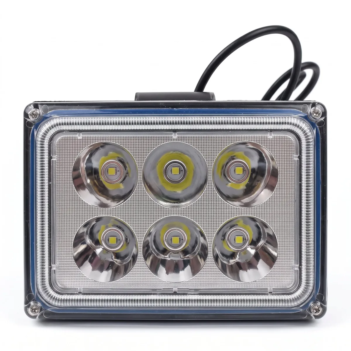Farol LED retangular 6 LEDs 12–80 V