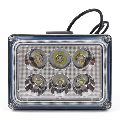Farol LED retangular 6 LEDs 12–80 V