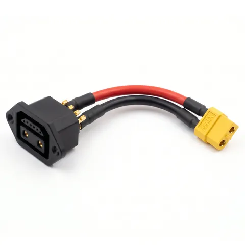 Conector de bateria XT60 fêmea para scooter elétrica citycoco (2+6 pinos, 12 cm)