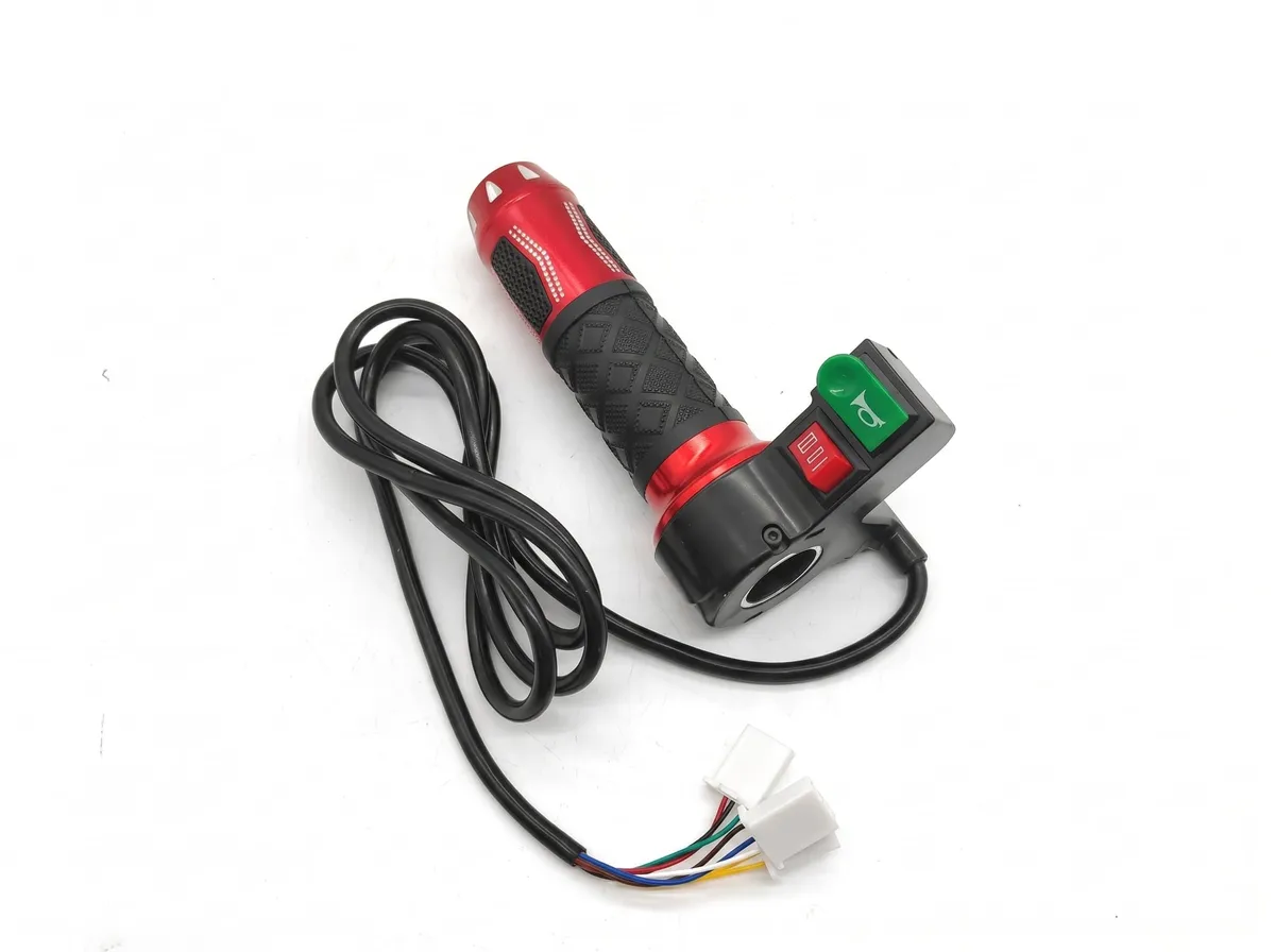 Acelerador de punho 3 velocidades (12–72 V), versão vermelha, citycoco, foto 4